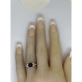 thumbnail image 3 of HeartsAndYou 1.6ct Natural Sapphire & Diamond Diamond Leaf Accent Ring 14k SOLID White Gold, 3 of 8