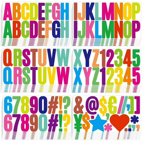 Neasyth 48 Sheets Letter Stickers Large Alphabet Number Stickers 2.5 inch for Bulletin Board Poster Classroom Home