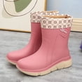 thumbnail image 1 of Women's Short Ankle Rain Boots Lightweight Chelsea Rain Boots Rubber Waterproof Booties, 1 of 3
