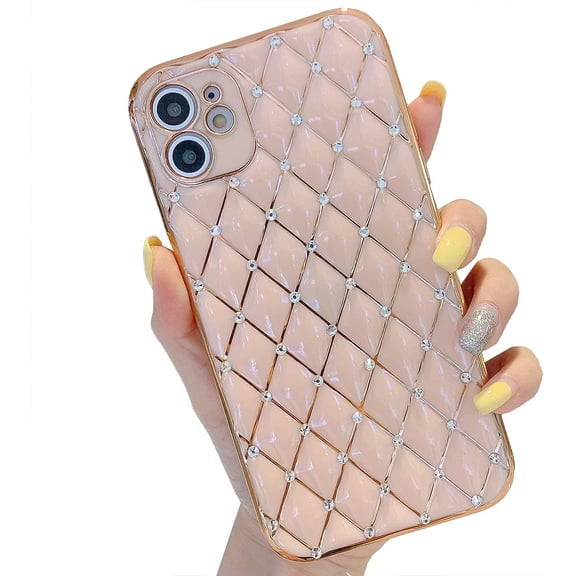 Compatible with iPhone 11 Case for Women Cute Diamond Crystal Glitter Bling Bling Soft Silicone Flexible Phone Case for iPhone 11 6.1 Inch (Black, iPhone 11)