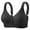 Black, variant on Npasoilc Plus Size Button Front Sports Bra for Women Adjustable Straps Wireless Yoga Bras Front Closure No Underwire Bra,Full Coverage Bras