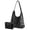 Black, variant on LAVA Hobo Bag Purses for Women, Soft Shoulder Bag Vegan Leather Tote Slouchy Handbag with Pouch (Black)