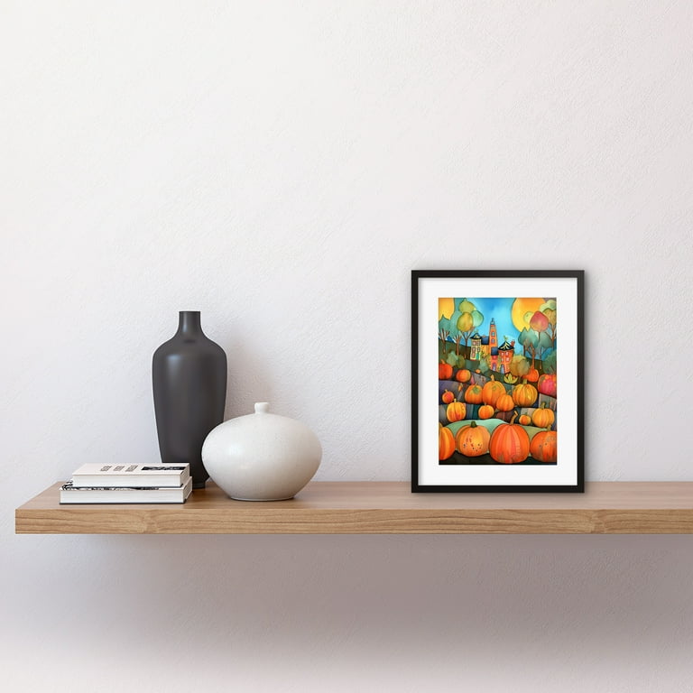 Pumpkin Patch Still Life 2 White Framed Print Wall Art Pumpkin Patch Still Life 2 White Framed Print Wall Art
