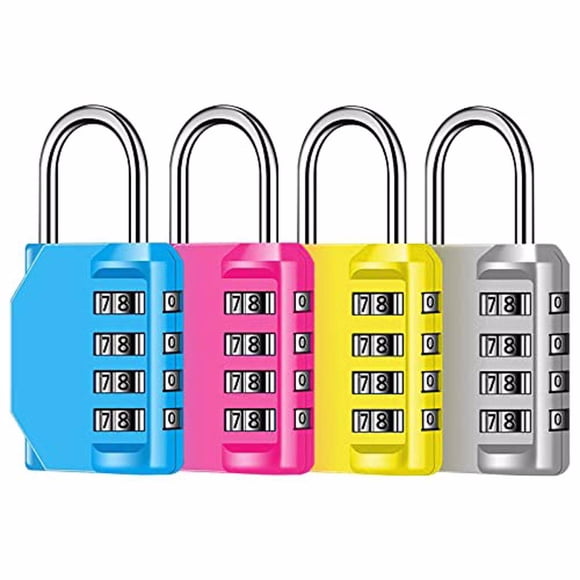 tamizeot 4 Pieces Password Padlock Locking Device Household Security Locks Professional Combination Digit Code Lock Fittings