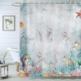 thumbnail image 2 of Tropical Ocean Shower Curtains,Ship Anchor Shower Curtains for Bathroom,Beach Theme Shower Curtain with Hooks,Summer Shower Curtain Set,Seashell Bathroom Curtain Decor 70X70in, 2 of 6