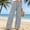 Gray plus size wide leg pants a1, variant on Women's Plus Size Wide Leg Elastic Waist Flowy Loose Long Pants Casual Solid Palazzo Trousers for Beach Work Lounge Summer, Navy M