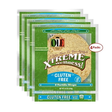 Ole Xtreme Wellness™ 8" Gluten Free Soft Taco Size Tortilla Wraps - 6 Count, 9.5 oz. - 4 Packs - (24 Tortillas)