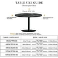thumbnail image 2 of Round Fitted Tablecloth with Elastic Edge Design Table Cover Waterproof Stain-Resistant Wipeable Table Cloth Best for 38"-42" Round Tables for Outdoor Indoor Black Marble, 2 of 4