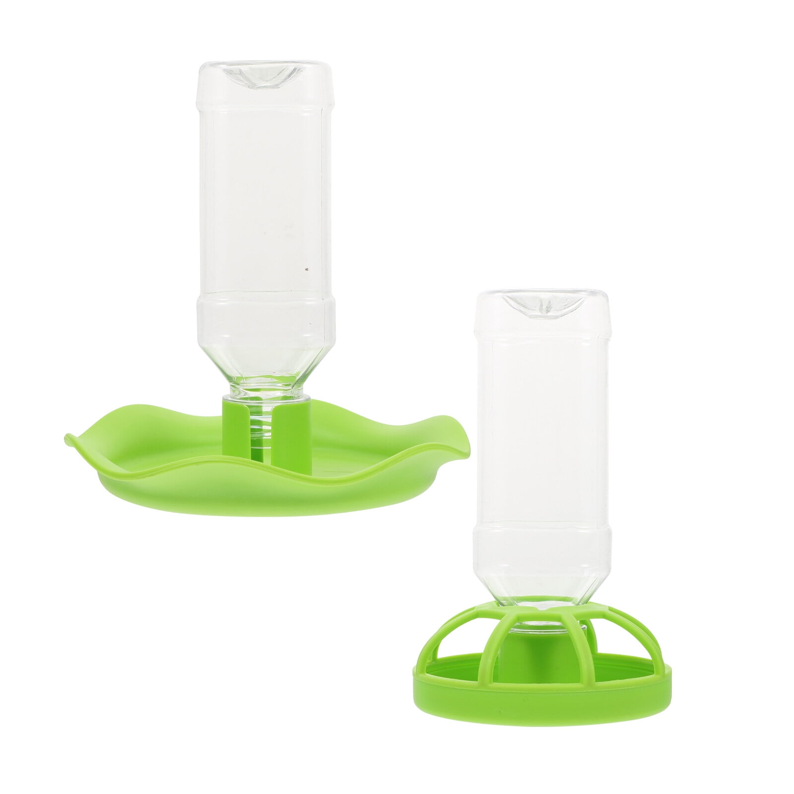 Toyandona 2Sets Practical Green Feeding Dishes Water Containers for Reptile Pets