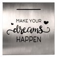 thumbnail image 2 of Piggy Bank HuaArt Make.Your.Dreams.Happen de acero inoxidable, 2 of 7
