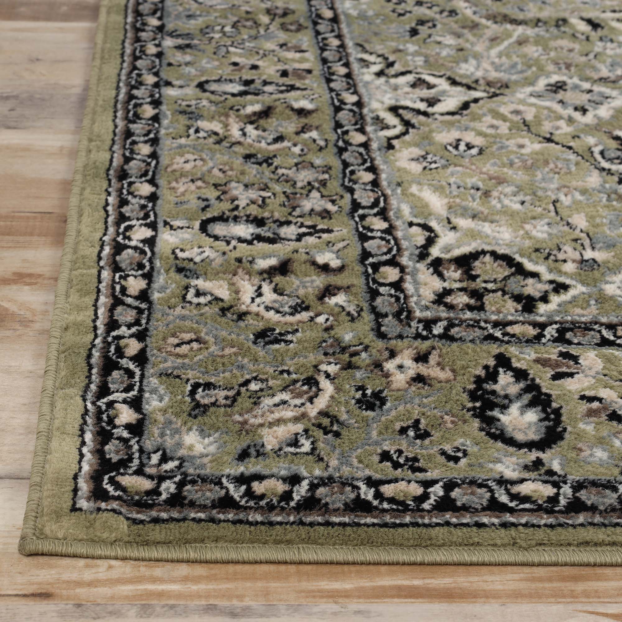 Superior Radcliffe Floral Medallion Indoor Area Rug, 3' x 5', Green