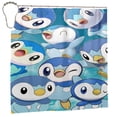 thumbnail image 6 of Piplup Shower Curtain Cartoon Art Bath Shower Curtains with 12 Hooks, Waterproof Washable Polyester Bathroom Home Decor Set 72x72 Inch, Iron, 6 of 8