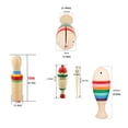 thumbnail image 2 of WASHWEPE Wooden Guiro Percussion Instrument for Beginner with Stick Assorted Color Fish Shaped 3 Sets, 2 of 8