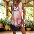 thumbnail image 2 of Summer Dresses for Women 2026 Plus Size Floral Printed V-Neck Sleeveless Casual Loose Summer Vacation Beach Sundresses with Pockets, 2 of 8