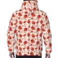thumbnail image 7 of Kdxio Ladybugs With Heart Spots Print Mens Casual Hooded Collar Drawstring Hoodies Pullover Sweatshirts Casual Long Sleeve Shirts-Medium, 7 of 7