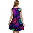 thumbnail image 4 of Viikei Womens Summer Dresses,Plus Size Summer Maxi Dress for Women,Valentine's Day Women Casual Plus-size Sleeveless Crew Neck Print Short Dress Black XL, 4 of 5