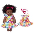 thumbnail image 4 of Vinilo Toy HUOGUO para bebés africanos negros de 31 cm con pelo rizado, 4 of 5