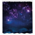thumbnail image 3 of Ambesonne Space Shower Curtain, Milky Way Themed Stars, 69"Wx75"L, Magenta Blue, 3 of 3