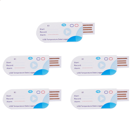 5X USB Temperature Data Logger 14400 Points USB Report 60 Days IP65 Disposable Recorder