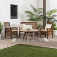 thumbnail image 4 of 4-Piece Solid Acacia Wood Conversation Set in Dark Brown, 4 of 8