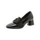 thumbnail image 3 of Zapatos de boda para mujer con tacón bajo y grueso, punta cerrada y cuadrada, cómodos Negro, 3 of 7