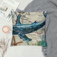 thumbnail image 2 of Chilfamy Ocean Theme Mediterranean Style  Square Decorative Throw Pillow Case Cushion Cover Starfish,Sea Horse,Shell&amp;Conches, 2 of 5