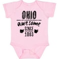 thumbnail image 3 of Inktastic Ohio Awesome Since 1803 Boys or Girls Baby Bodysuit, 3 of 5