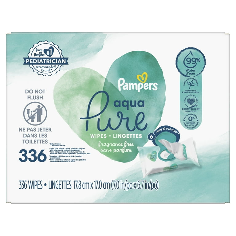 Pampers Aqua Pure Baby Wipes, 672 ct Ingredients and Reviews
