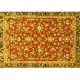 thumbnail image 1 of Ahgly Company Machine Washable Indoor Rectangle Persian Yellow Traditional Area Rugs, 8' x 12', 1 of 4