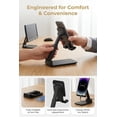 thumbnail image 5 of SIMDOO Phone Stand, Phone Holder for Desk Anti-Slip Cute Office Accessories Forldable Cell Phone Holder Compatible with iPhones, All Mobile Phones, White-Silver, Pro, 5 of 10