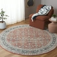 thumbnail image 2 of SAFAVIEH Vintage Tabriz Dimas Abstract Area Rug, Rust/Blue, 6'7" x 6'7" Round, 2 of 7