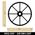 thumbnail image 2 of Wagon Wheel Solid Self-Inking Rubber Stamp Ink Stamper - Black Ink - Medium 1 Inch, 2 of 7