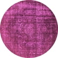 thumbnail image 1 of Ahgly Company Indoor Round Oriental Pink Industrial Area Rugs, 4' Round, 1 of 4