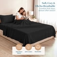 thumbnail image 2 of Casa Platino Twin XL Sheets – 450 Thread Count Long Staple 100% Cotton Bed Sheets, Extra Long Twin Sheets for Hospital Bed, Snug Fit 15" Deep Pocket – Black, 2 of 8