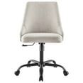 thumbnail image 6 of Modway Designate Fabric Upholstered Office Swivel Chair in Black and Beige, 6 of 10