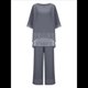 thumbnail image 3 of Conjunto de 2 Piezas para Mujer, Top Brillante, Pantalones Anchos, Traje Informal de Cuello Redondo con Lentejuelas. Gris M, 3 of 8