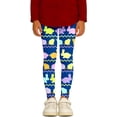 thumbnail image 2 of Girl's Pants Easter Print Leggings Athletic Casual Stretch Toddlers Kids Bottoms, 2 of 5