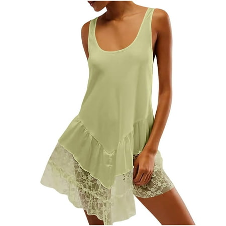 yievot Women s Nightgown Scoop Neck Chemise Sleepwear Lace Nightwear Soft Lingerie for Women