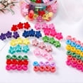 thumbnail image 4 of Pack Of 100 Hair Clips Small Hair Clips Flower Shape Multicoloured With Mini Hair Clips Colourful Pearl Claw Hair Clips Pins Clamps Small Plastic Hair, 4 of 5