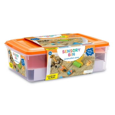 Creativity for Kids Sensory Bin Construction Zone- Child Craft Activity for Boys and Girls