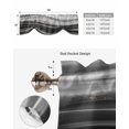 thumbnail image 5 of Tie Up Valance Curtain for Kitchen,Abstract Bending Striped Rod Pocket Short Curtains Adjustable Tie-Up Shade Valances,Black Gradient Wave Pattern Window Treatment for Bathroom Living Room Bedroom, 5 of 8