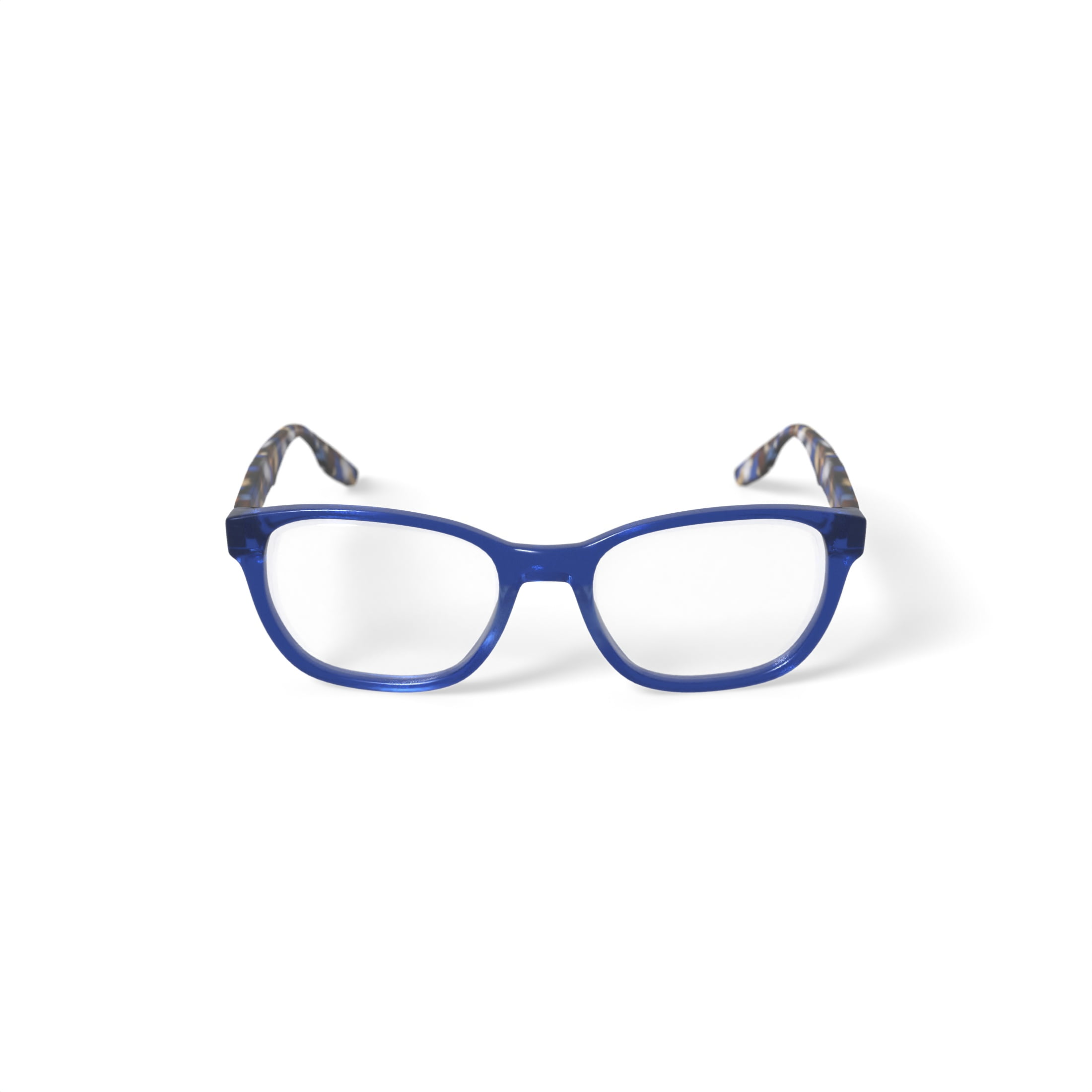 M America Women's MU208F Square Prescription Eyeglasses with Case, Crystal Blue