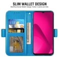 thumbnail image 6 of Compatible with T-Mobile Revvl 7 5G Wallet Phone Case and Tempered Glass Screen Protector Flip Credit Card Holder Stand Mandala Flower Cell Cover for Tmobile Revvl7 T Mobile Revel Tmo Women Blue, 6 of 9