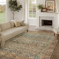 thumbnail image 3 of BERTHMEER 8'x10' Area Rugs for Living Room Bedroom Vintage Brown Red Carpets Kitchen Office Machine Washable Farmhouse Dining Room Oriental Rugs Non Slip Traditional Distressed Rugs, 3 of 8