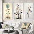thumbnail image 1 of Designart "Vintage Illustration Geometric Tree of Wisdom II" Modern Geometric Framed Wall Art Set Of 3 - Blue Abstract Frame Gallery Set For Office Decor, 1 of 6