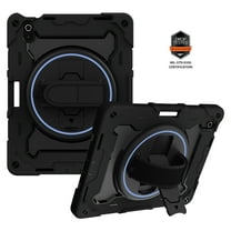 Dteck for iPad 10th Generation 10.9 Inch Tablet (2022 Model) Case with Pencil Holder,Multi-Angle Bracket 360° Adjustable Swivel Hand Strap Three-in-one Shatter-Resistant Drop-Proof Shell, Black