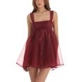 thumbnail image 1 of xiaxaixu Robe d'Été pour Femmes Couleur Unie Dos Sans Manches Bowknot Mini Robe A-Line pour la Plage, 1 of 5