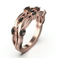 thumbnail image 2 of 0.36ct Marquise Black Diamond Moissanite Blooming Willow Wedding Ring 18K Rose Gold Over Silver, 2 of 4