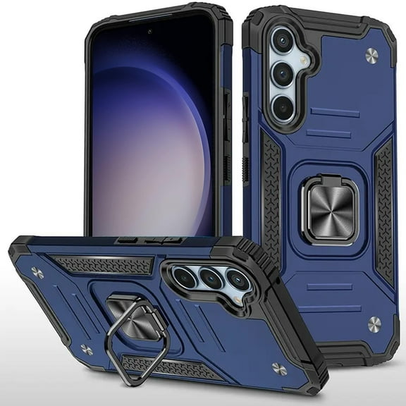 Robust Series Hybrid Case with Ring Grip for Samsung Galaxy S23 FE - Blue