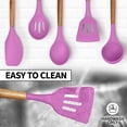 thumbnail image 5 of Zulay Kitchen Non-Stick Cooking Utensils Set with Authentic Acacia Wood Handles – 5-Piece Durable & Stylish Silicone Kitchen Utensils Set – Heat Resistant to 464°F, 5 of 9